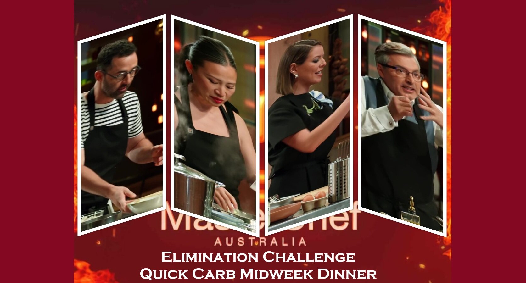 MasterChef Australia S18E9 Elimination Challenge: Quick Carb Midweek Dinner
