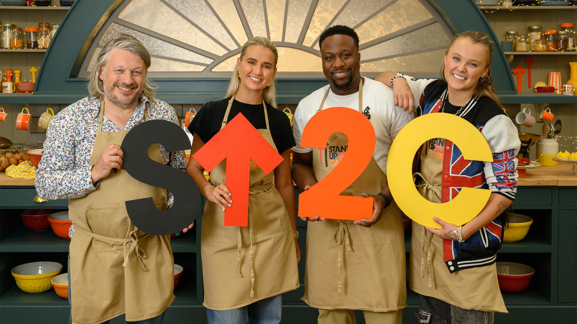 The Great Celebrity Bake Off for SU2C S9E2 Molly-Mae Hague, Richard Herring, JoJo Siwa, Babatunde Aléshé